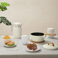 Miibox White Dinnerware Set,20 Piece Service For 4,With Dinner Plates,Salad Plate,Bowls,Mugs And Teaspoons,Porcelain Durable For Christmas,Halloween, Wedding,Banquet White Ceramic
