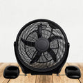 Simple Deluxe 18 Inch 3 Speed Plastic Floor Fans Oscillating Quiet For Home Commercial, Residential, And Greenhouse Use, Outdoor Indoor, Black Black Plastic