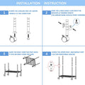 Simple Deluxe 3 Shelf Shelving With Wheels Steel Organizer 23