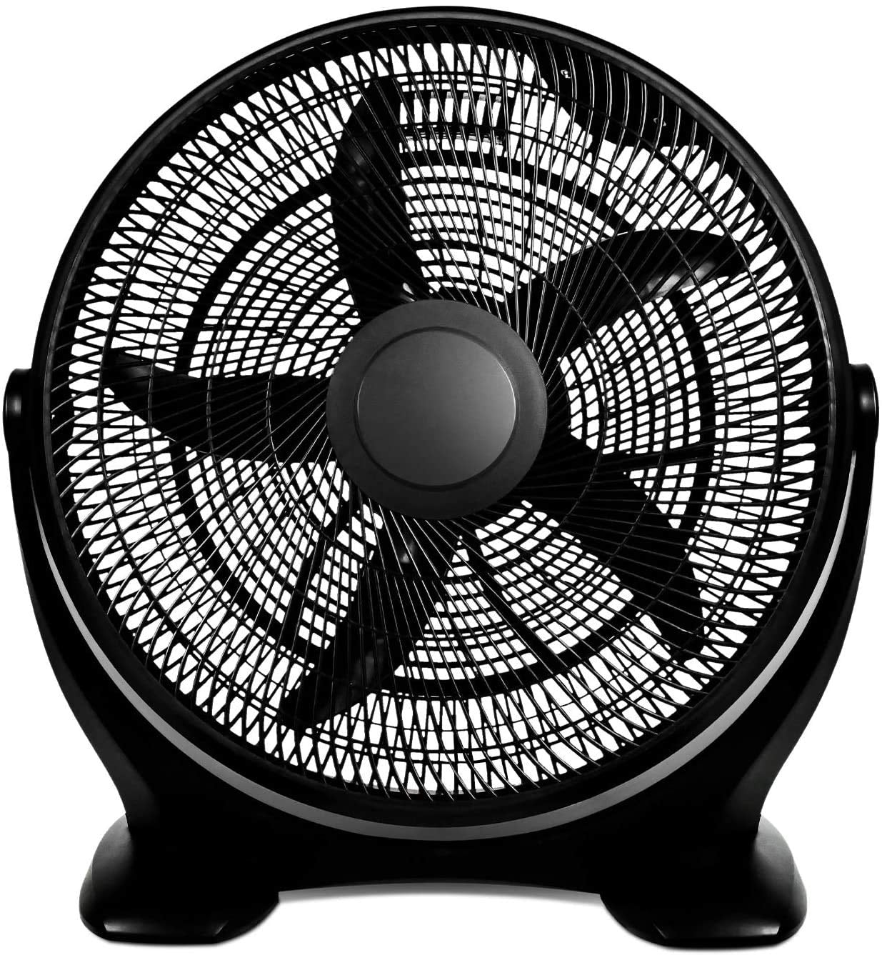 Simple Deluxe 18 Inch 3 Speed Plastic Floor Fans Oscillating Quiet For Home Commercial, Residential, And Greenhouse Use, Outdoor Indoor, Black Black Plastic