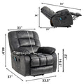 Recliners Lift Chair Relax Sofa Chair Livingroom Furniture Living Room Power Electric Reclining For Elderly Beacon Grey Fabric Chenille