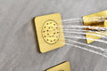 Wall Mounted Waterfall Rain Shower System With 3 Body Sprays & Handheld Shower Gold Brass