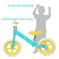 11Inch Kids Balance Bike Adjustable Height Carbon Steel & Pe Tires For 2 6 Years Blue Steel