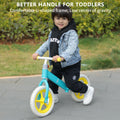 11Inch Kids Balance Bike Adjustable Height Carbon Steel & Pe Tires For 2 6 Years Blue Steel