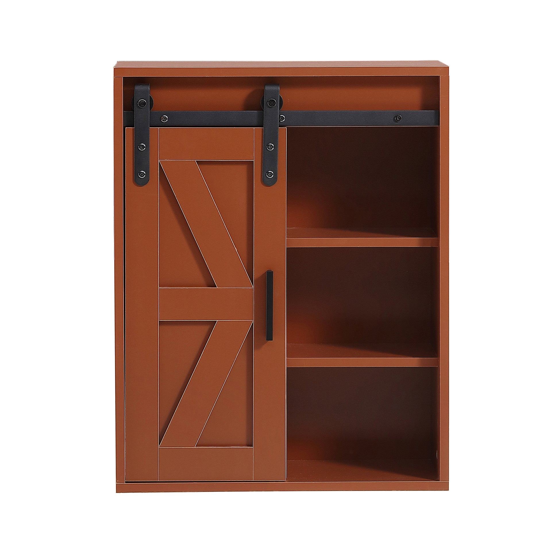 Wood Wall Mounted Storage Cabinet, 5 Layer Toilet Bathroom Storage Cabinet, Multifunctional Cabinet With Adjustable Door, Chocolate Brown Espresso Mdf