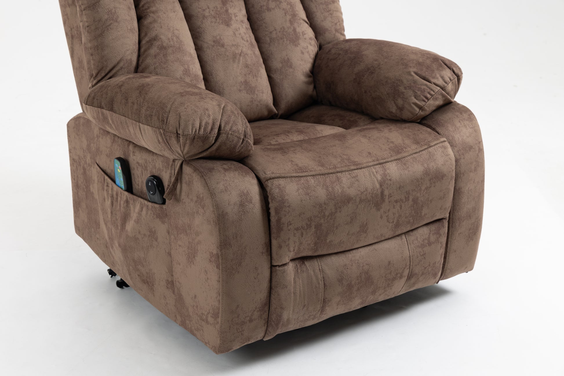 Recliners Lift Chair Relax Sofa Chair Livingroom Furniture Living Room Power Electric Reclining For Elderly Brown Metal & Wood