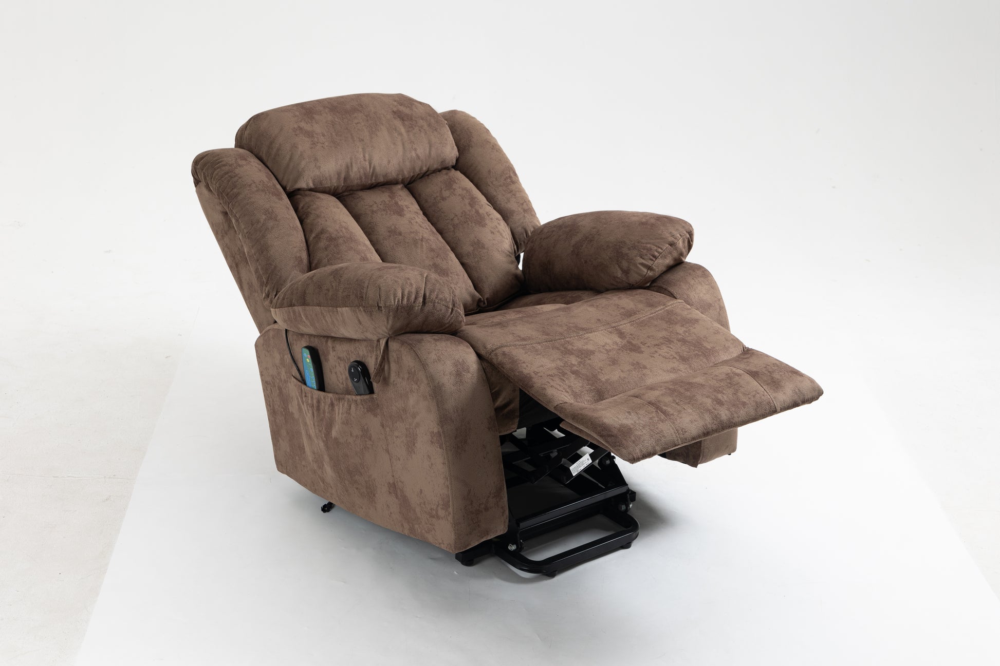 Recliners Lift Chair Relax Sofa Chair Livingroom Furniture Living Room Power Electric Reclining For Elderly Brown Metal & Wood