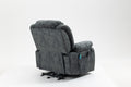 Recliners Lift Chair Relax Sofa Chair Livingroom Furniture Living Room Power Electric Reclining For Elderly Blue Metal & Wood