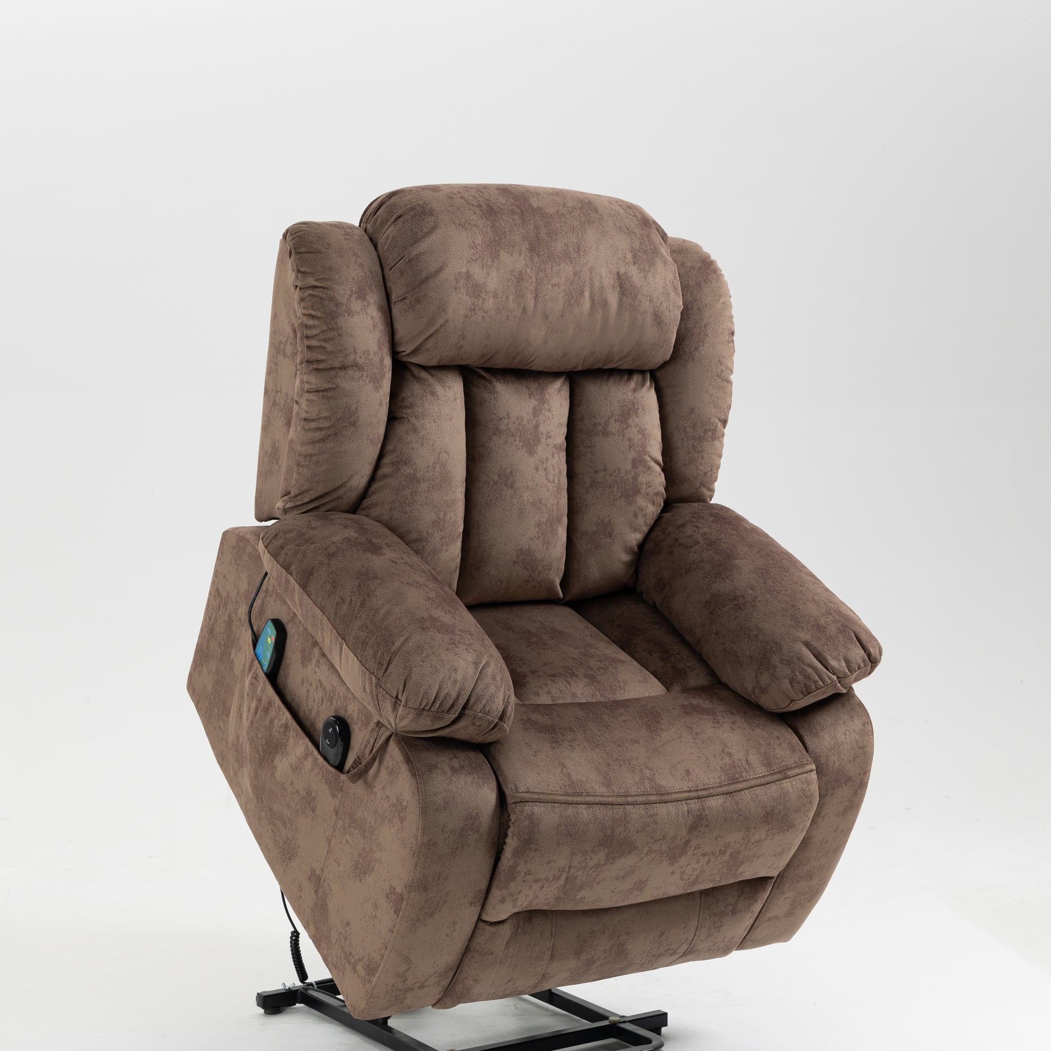 Recliners Lift Chair Relax Sofa Chair Livingroom Furniture Living Room Power Electric Reclining For Elderly Brown Metal & Wood