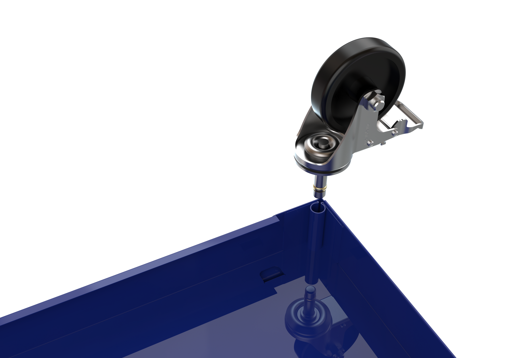 4 Drawers Tool Cabinet With Tool Sets Blue Red Steel