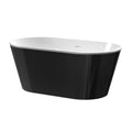 Acrylic Freestanding Soaking Bathtub 60 Black White Acrylic