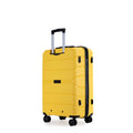 Hardshell Suitcase Spinner Wheels Pp Luggage Sets Lightweight Durable Suitcase With Tsa Lock,3 Piece Set 20 24 28 ,Yellow Yellow Polypropylene