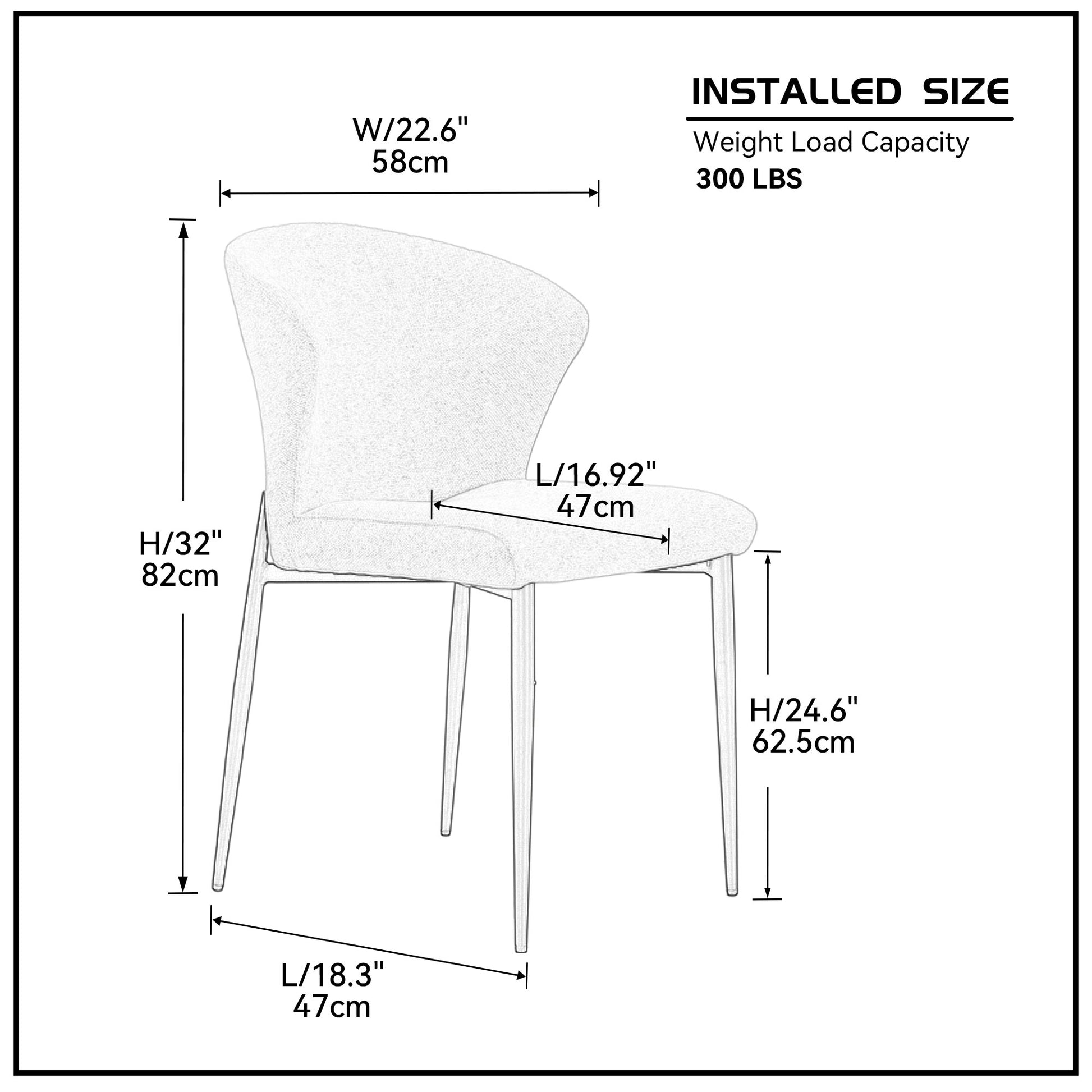 Dining Chairs Set Of 4, Upholstered Side Chairs, Adjustable Kitchen Chairs Accent Chair Cushion Upholstered Seat With Metal Legs For Living Room Grey Gray Foam Metal