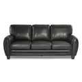 Modern Living Room Furniture 1Pc Sofa Black Faux Leather Covering Retro Styling Furniture Black Primary Living Space Contemporary,Modern,Retro Solid Wood