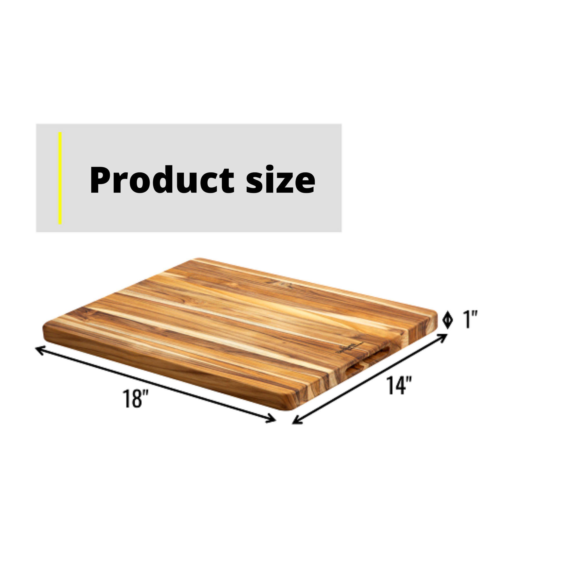 Teak Cutting Board Bf02002 S 18 Inch, Pack Of 5 Pieces Natural Solid Wood