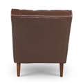 Upholstered Chaise Lounge Dark Brown Pu