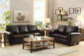 Modern Living Room Furniture 1Pc Sofa Black Faux Leather Covering Retro Styling Furniture Black Primary Living Space Contemporary,Modern,Retro Solid Wood