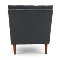 Upholstered Chaise Lounge Black Pu