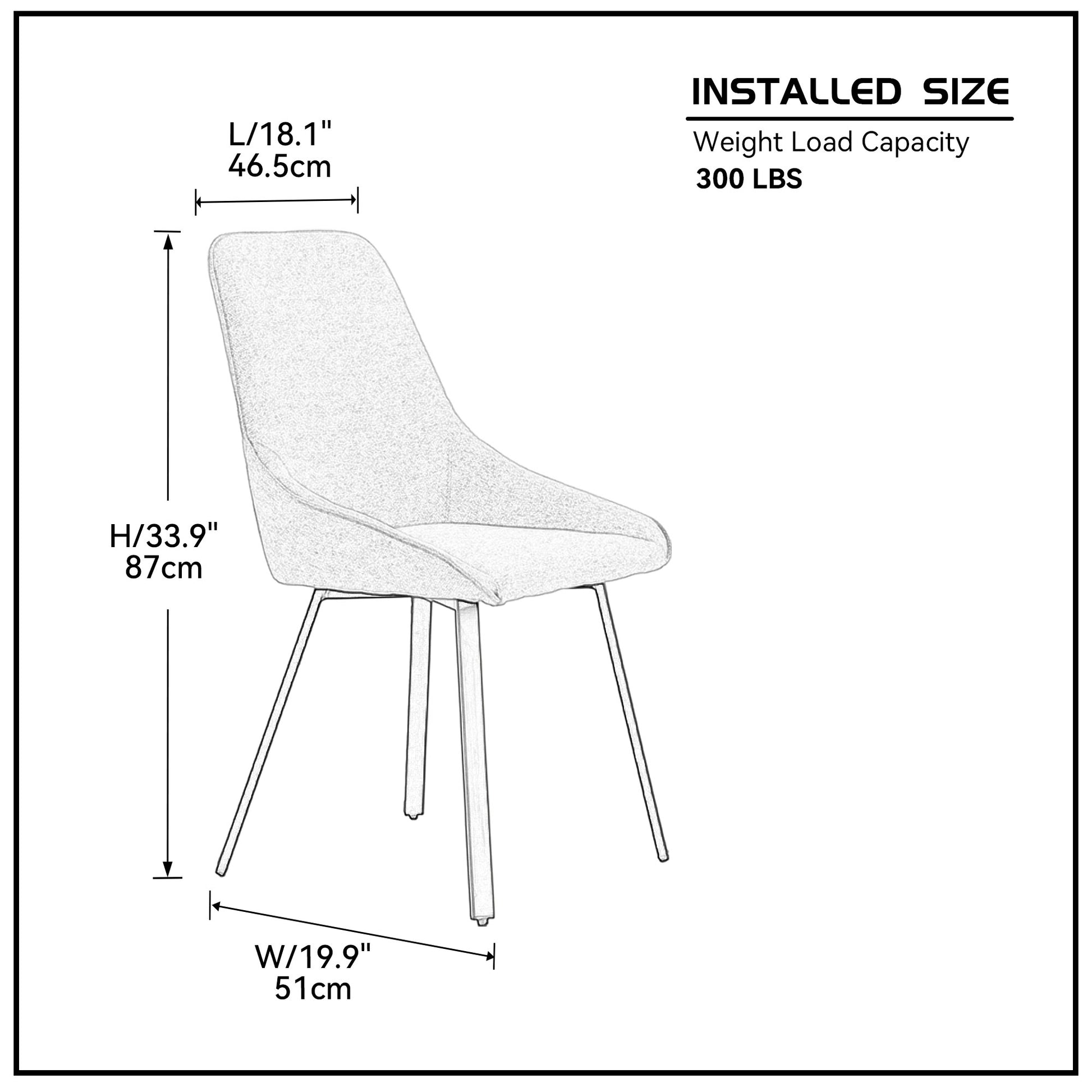 Dining Chairs Set Of 4, Upholstered Side Chairs, Adjustable Kitchen Chairs Accent Chair Cushion Upholstered Seat With Metal Legs For Living Room Blue Blue Foam Metal