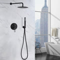 Wall Mounted Round Shower Combo Set With 10