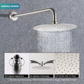 Wall Mounted Round Shower Combo Set With 10