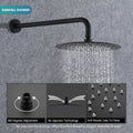 Wall Mounted Round Shower Combo Set With 10