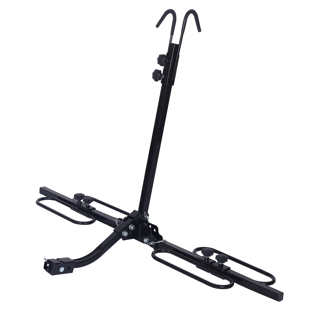 2 Bike Carrier Platform Hitch Rack Bicycle Rider Mount Fold Receiver 2" Black Metal