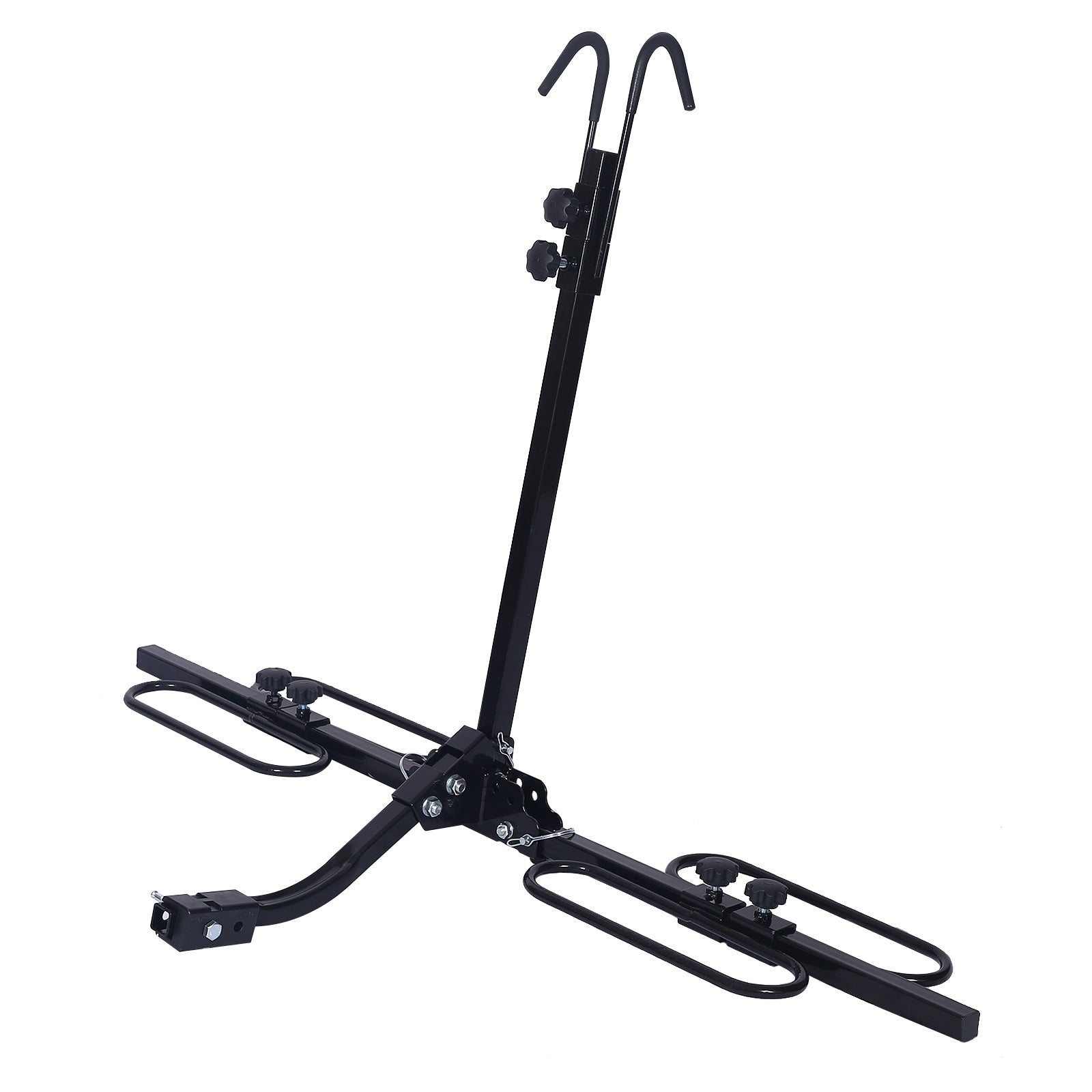 2 Bike Carrier Platform Hitch Rack Bicycle Rider Mount Fold Receiver 2" Black Metal