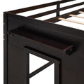 Twin Size Loft Bed With Cabinet And Shelf Espresso Old Sku:Lp000501Aap Espresso Solid Wood