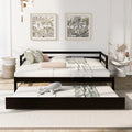 Twin Or Double Twin Daybed With Trundle,Espresso Box Spring Not Required Twin Espresso Wood Daybeds Pine