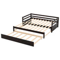 Twin Or Double Twin Daybed With Trundle,Espresso Box Spring Not Required Twin Espresso Wood Daybeds Pine