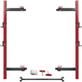 Wall Mounted Folding Squat Rack Folding Squat Power Rack For 1000Lbs Capacity With Pull Up Bar And J Cups, Space Saving Home Gym Equipment Red Metal