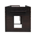 Twin Size Loft Bed With Cabinet And Shelf Espresso Old Sku:Lp000501Aap Espresso Solid Wood