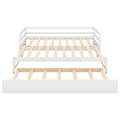 Twin Or Double Twin Daybed With Trundle,White Box Spring Not Required Twin White Wood Daybeds Pine