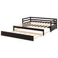 Twin Or Double Twin Daybed With Trundle,Espresso Box Spring Not Required Twin Espresso Wood Daybeds Pine