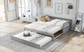 Twin Or Double Twin Daybed With Trundle,Gray Box Spring Not Required Twin Gray Wood Daybeds Pine