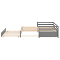 Twin Or Double Twin Daybed With Trundle,Gray Box Spring Not Required Twin Gray Wood Daybeds Pine