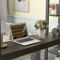 Full Loft Bed With Desk And Shelves,Espresso Espresso Pine