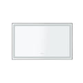 96In. W X48 In. H Framed Led Single Bathroom Vanity Mirror In Polished Crystal Bathroom Vanity Led Mirror With 3 Color Lights Mirror For Bathroom Wall Matt Black Aluminium