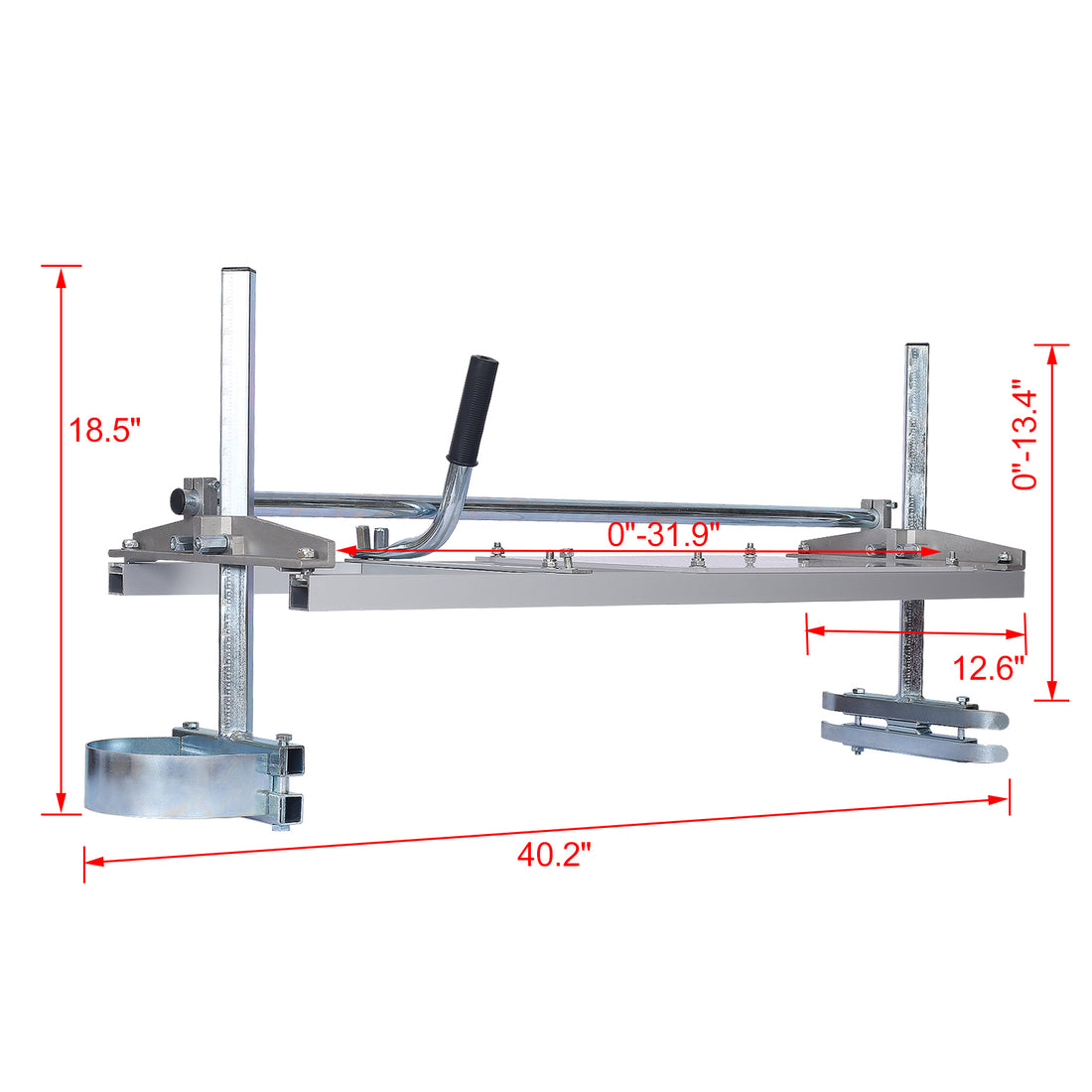 Chainsaw Mill Portable Chain Saw Mill Aluminum Steel Planking Lumber,Planking Milling Bar Size 14 36" Silver Aluminium