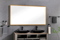 72X 36Inch Led Mirror Bathroom Vanity Mirror With Back Light, Wall Mount Anti Fog Memory Large Adjustable Vanity Mirror Gun Ash Aluminium