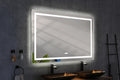 84*48 Led Lighted Bathroom Wall Mounted Mirror With High Lumen Anti Fog Separately Controlbedroom Full Length Mirror Bathroom Led Mirror Hair Salon Mirror White Aluminium