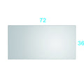 72X 36Inch Led Mirror Bathroom Vanity Mirror With Back Light, Wall Mount Anti Fog Memory Large Adjustable Vanity Mirror Gun Ash Aluminium