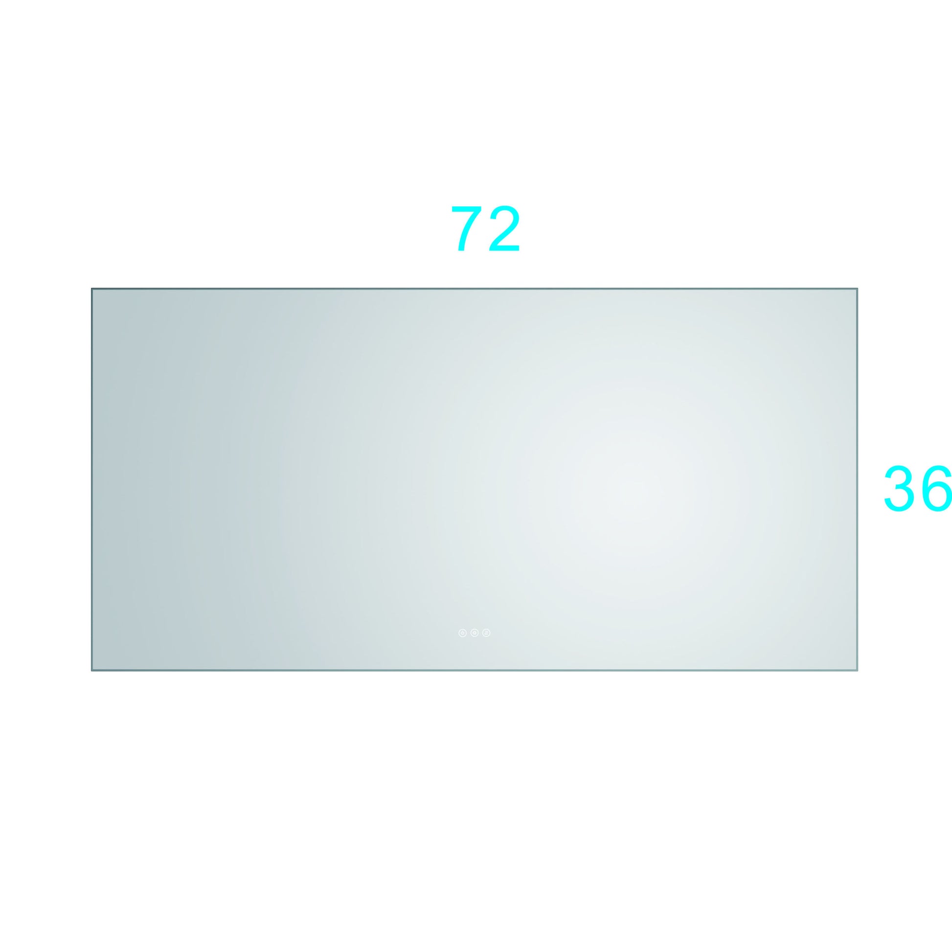 72X 36Inch Led Mirror Bathroom Vanity Mirror With Back Light, Wall Mount Anti Fog Memory Large Adjustable Vanity Mirror Gun Ash Aluminium