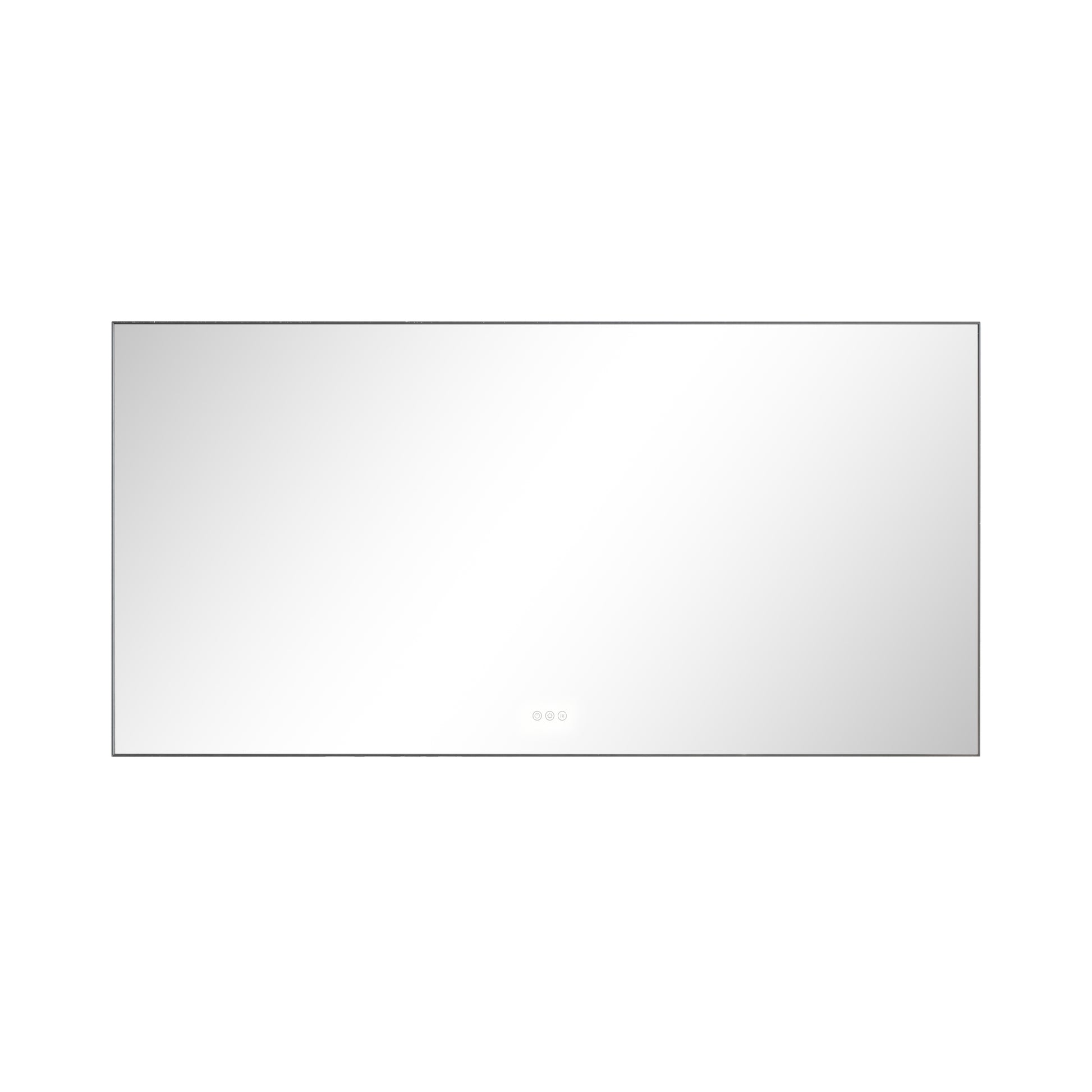 72X 36Inch Led Mirror Bathroom Vanity Mirror With Back Light, Wall Mount Anti Fog Memory Large Adjustable Vanity Mirror Gun Ash Aluminium