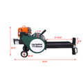 Double Flywheel Electric Log Splitter 7 Ton Compact Horizontal Gas Log Splitter With Auto Return 20In,Portable 63Cc Engine Firewood Splitting Forestry Harvesting Gray Steel