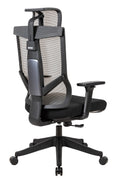 Excustive Office Chair With Headrest And 2D Armrest, Chase Back Function With 7 Gears Adjustment, Tilt Function Max 128 ,300Lbs,Black Mesh Imported From Germany, Bifma Certificated Black Nylon Mesh