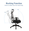 Excustive Office Chair With Headrest And 2D Armrest, Chase Back Function With 7 Gears Adjustment, Tilt Function Max 128 ,300Lbs,Black Mesh Imported From Germany, Bifma Certificated Black Nylon Mesh