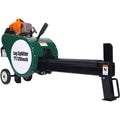 Double Flywheel Electric Log Splitter 7 Ton Compact Horizontal Gas Log Splitter With Auto Return 20In,Portable 63Cc Engine Firewood Splitting Forestry Harvesting Gray Steel