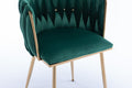 Dining Chair,Thickened Fabric Chairs With Wood Legs Set Of 2,Green Green Foam Fabric